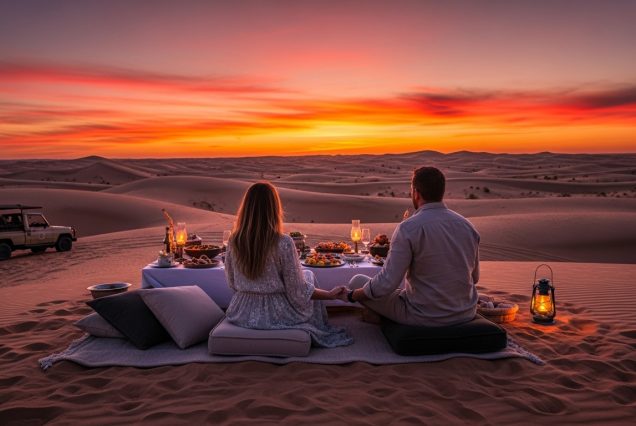 Romantic desert photography for couples in Dubai