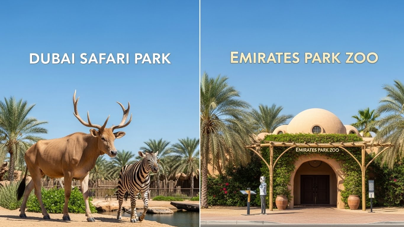 Dubai Safari Park vs Emirates Park Zoo