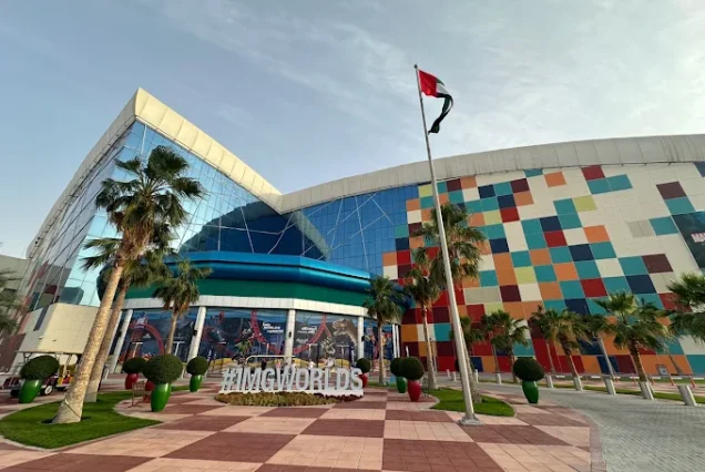 Families enjoying rides at IMG Worlds of Adventure Dubai