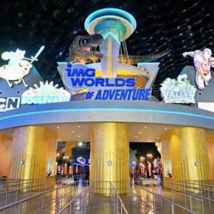 IMG Worlds of Adventure Dubai indoor theme park entrance
