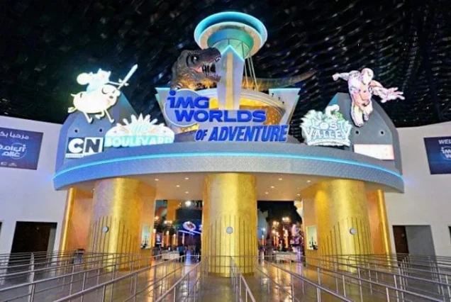 IMG Worlds of Adventure Dubai indoor theme park entrance