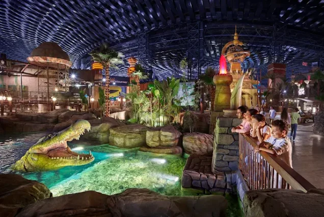 IMG Worlds of Adventure park interior with themed zones