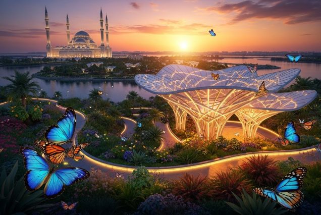 Al Noor Island Tour with butterfly house and lagoon views