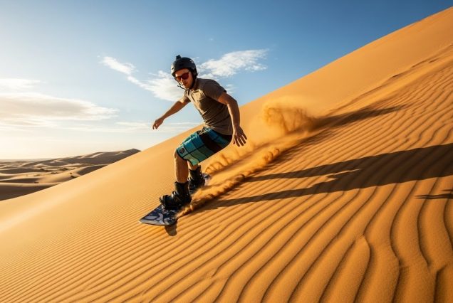 Best sandboarding Dubai experience with breathtaking desert view